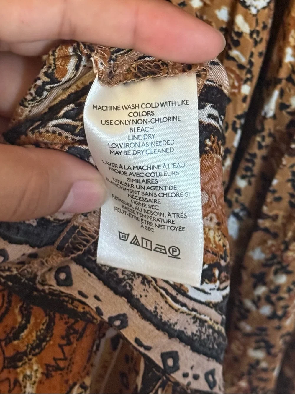 Free People Rust Floral brown Bohemian Happy Feelings Maxi Dress size small